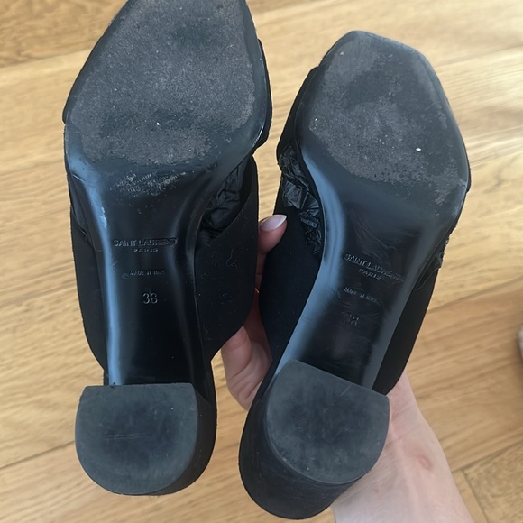 YSL suede black mules - Picture 4 of 4